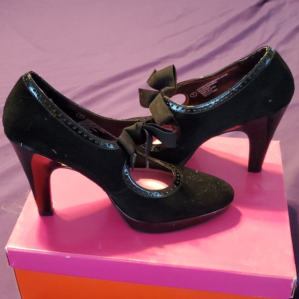 Black Mary Jane style heels
